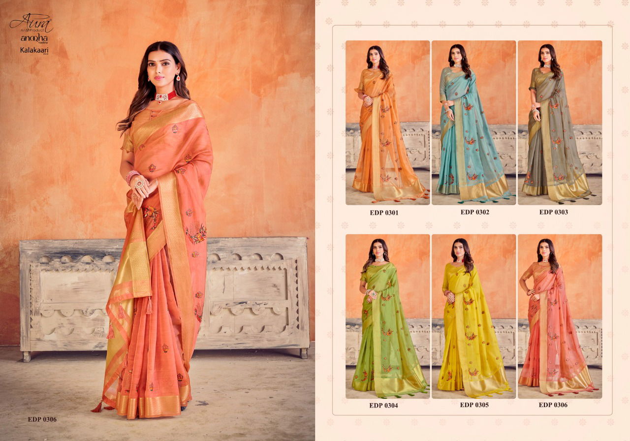 Aura Kalakari Vol 3 Festive Wear Wholesale Designer Sarees Catalog
